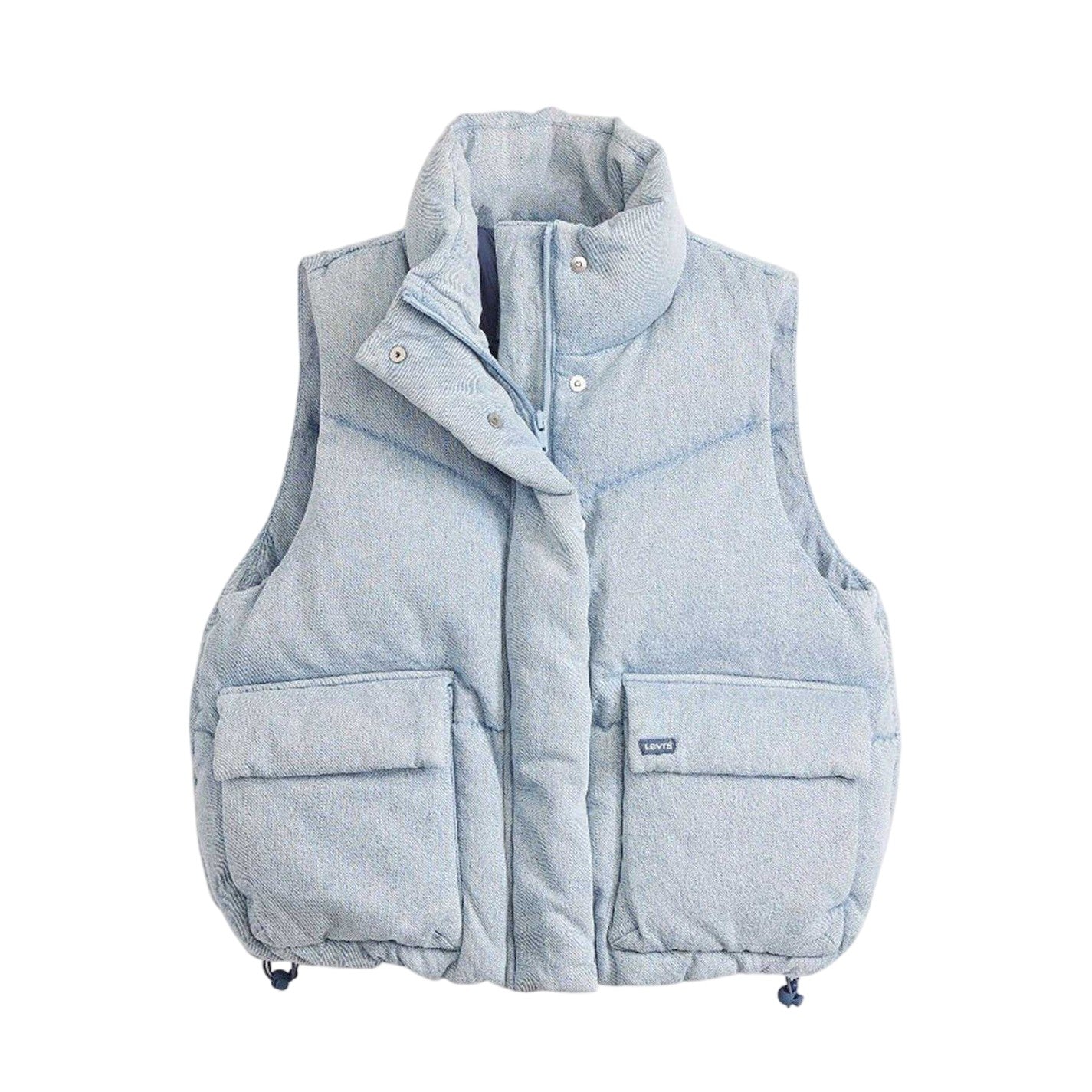 Light Blue - Front - Levis Womens-Ladies Bubble Western Gilet