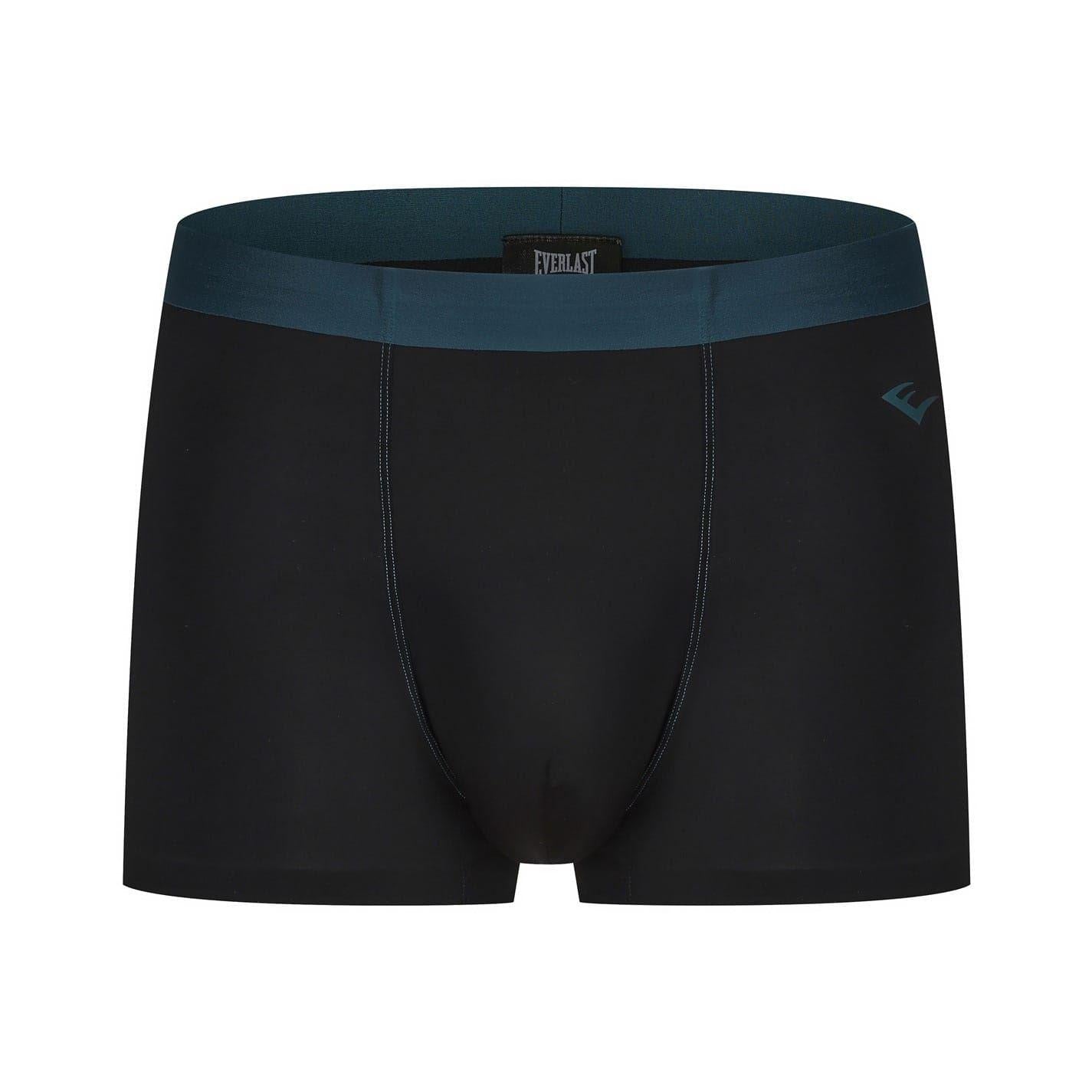 Black-Grey - Back - Everlast Mens Boxer Shorts (Pack of 3)