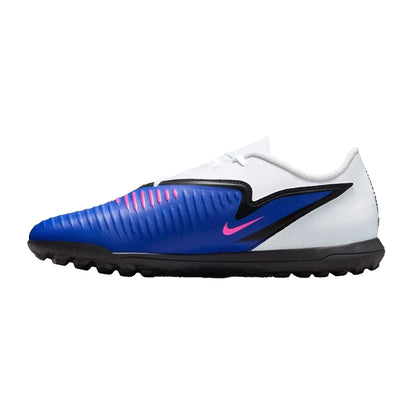 Blue-White-Pink - Side - Nike Unisex Adult Phantom 6 Flat Football Boots