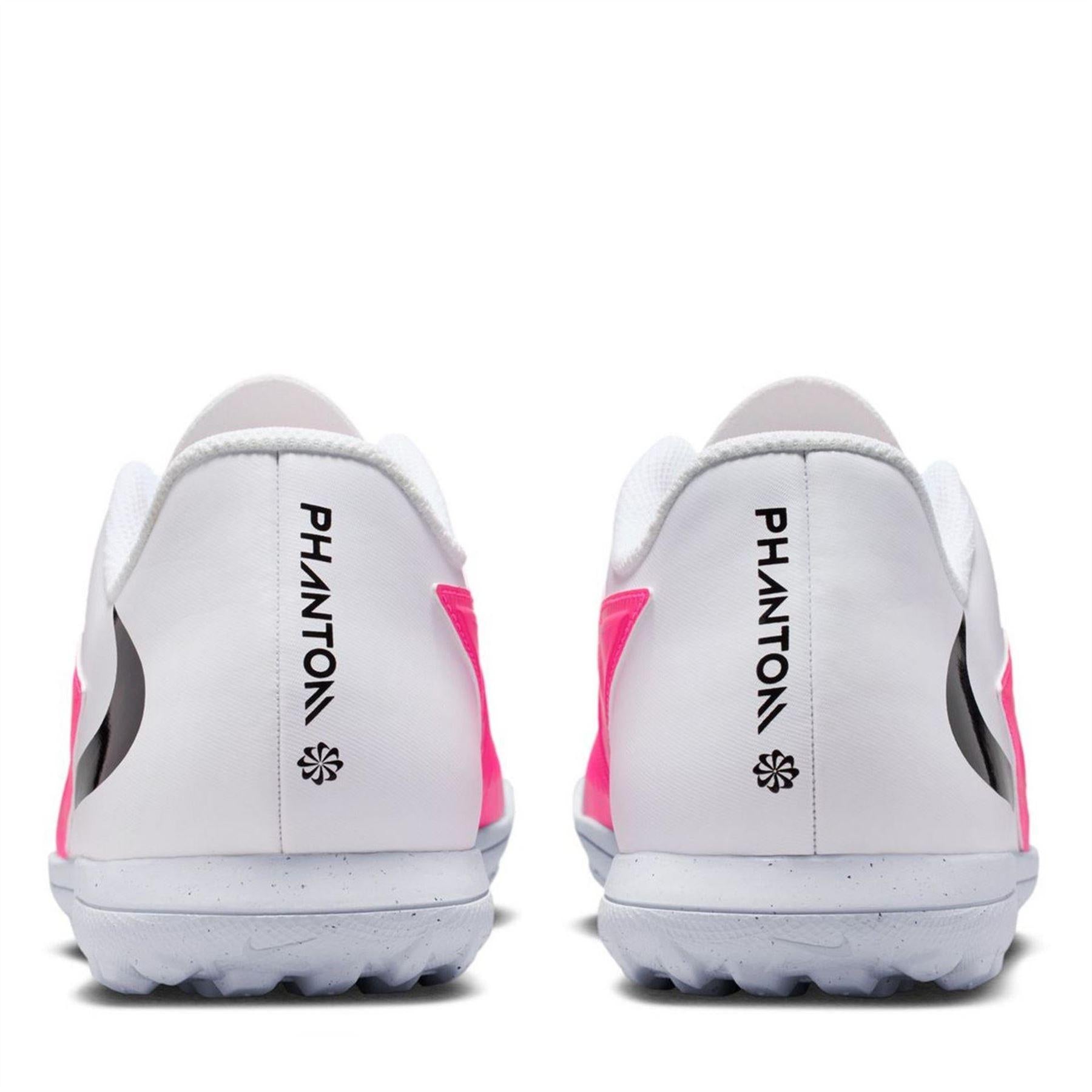 White-Pink - Pack Shot - Nike Unisex Adult Phantom 6 Flat Football Boots