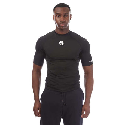 Black-Blackwatch - Front - Skins Mens Series-1 Short-Sleeved Top