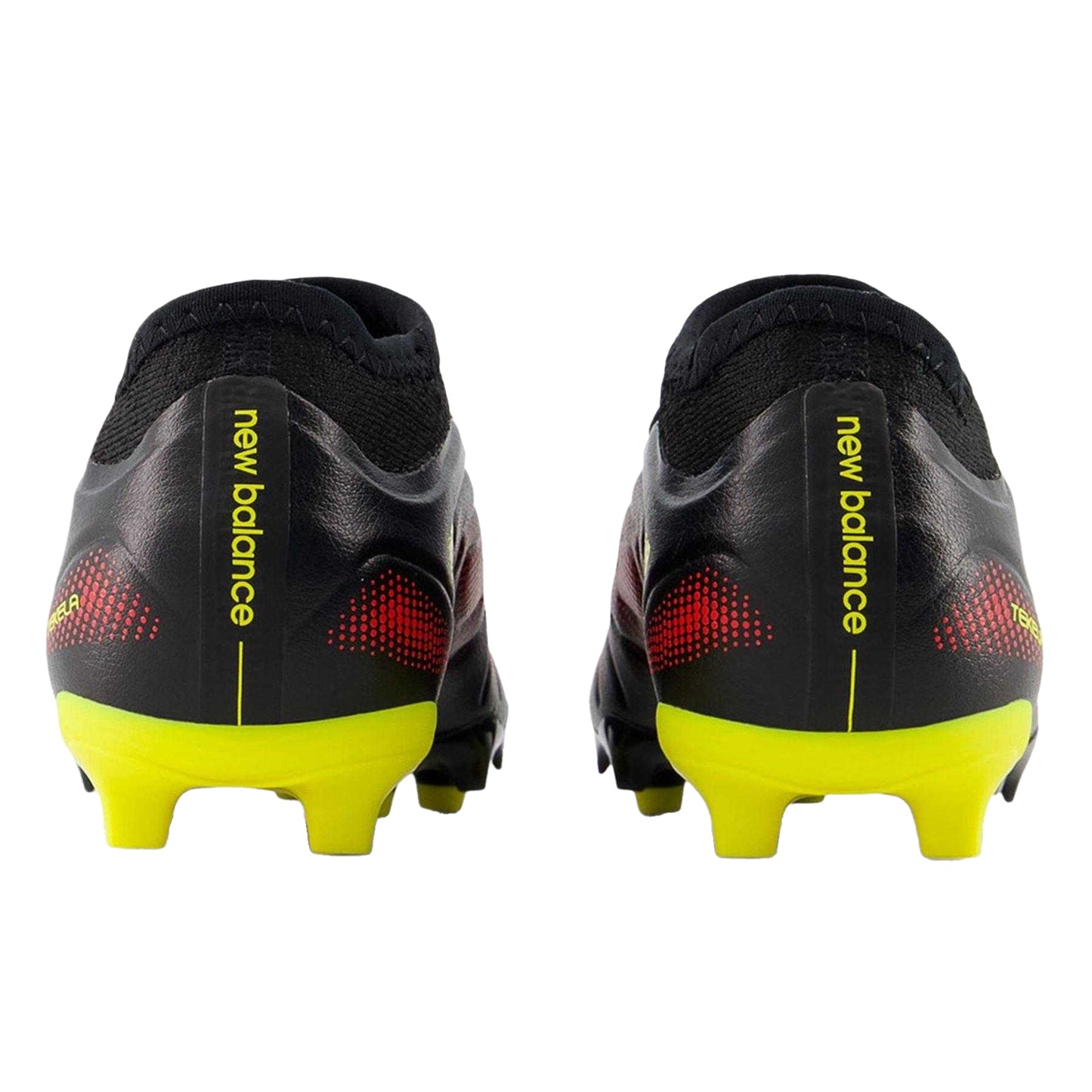 Black-Yellow - Back - New Balance Childrens-Kids Tekela Firm Ground Football Boots