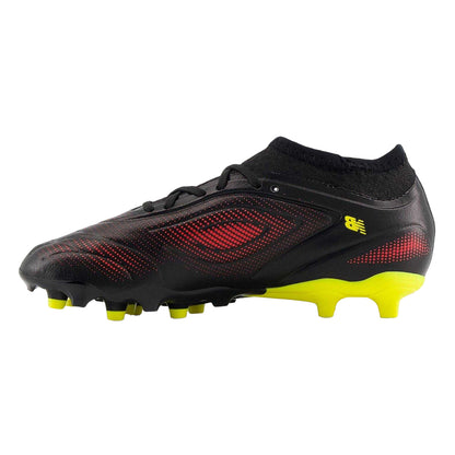Black-Yellow - Side - New Balance Childrens-Kids Tekela Firm Ground Football Boots