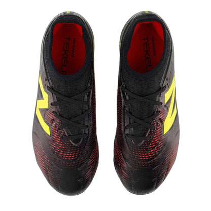 Black-Yellow - Lifestyle - New Balance Childrens-Kids Tekela Firm Ground Football Boots