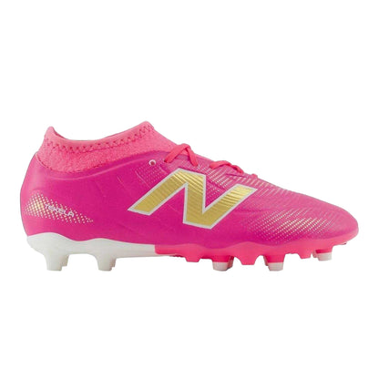 Pink-White - Front - New Balance Childrens-Kids Tekela Firm Ground Football Boots
