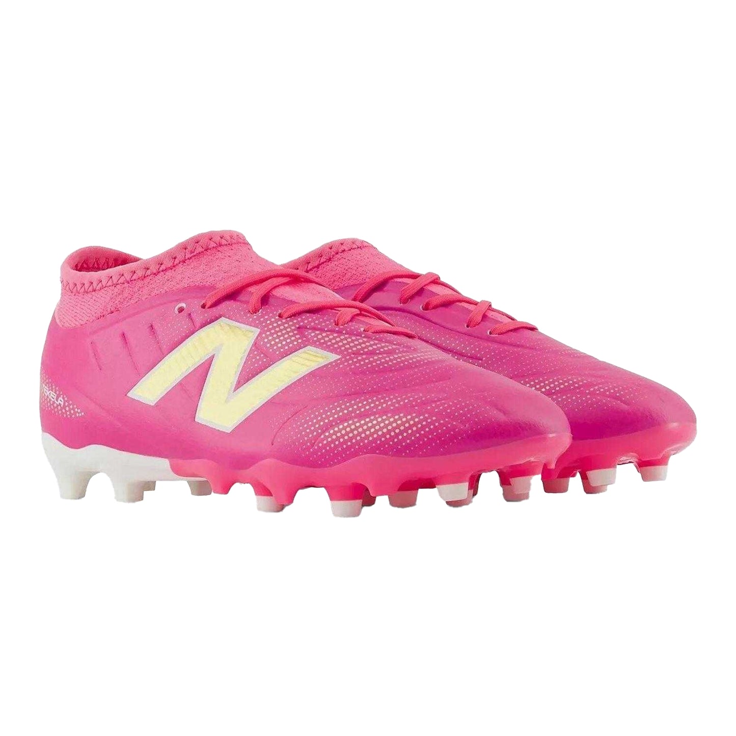 Pink-White - Lifestyle - New Balance Childrens-Kids Tekela Firm Ground Football Boots