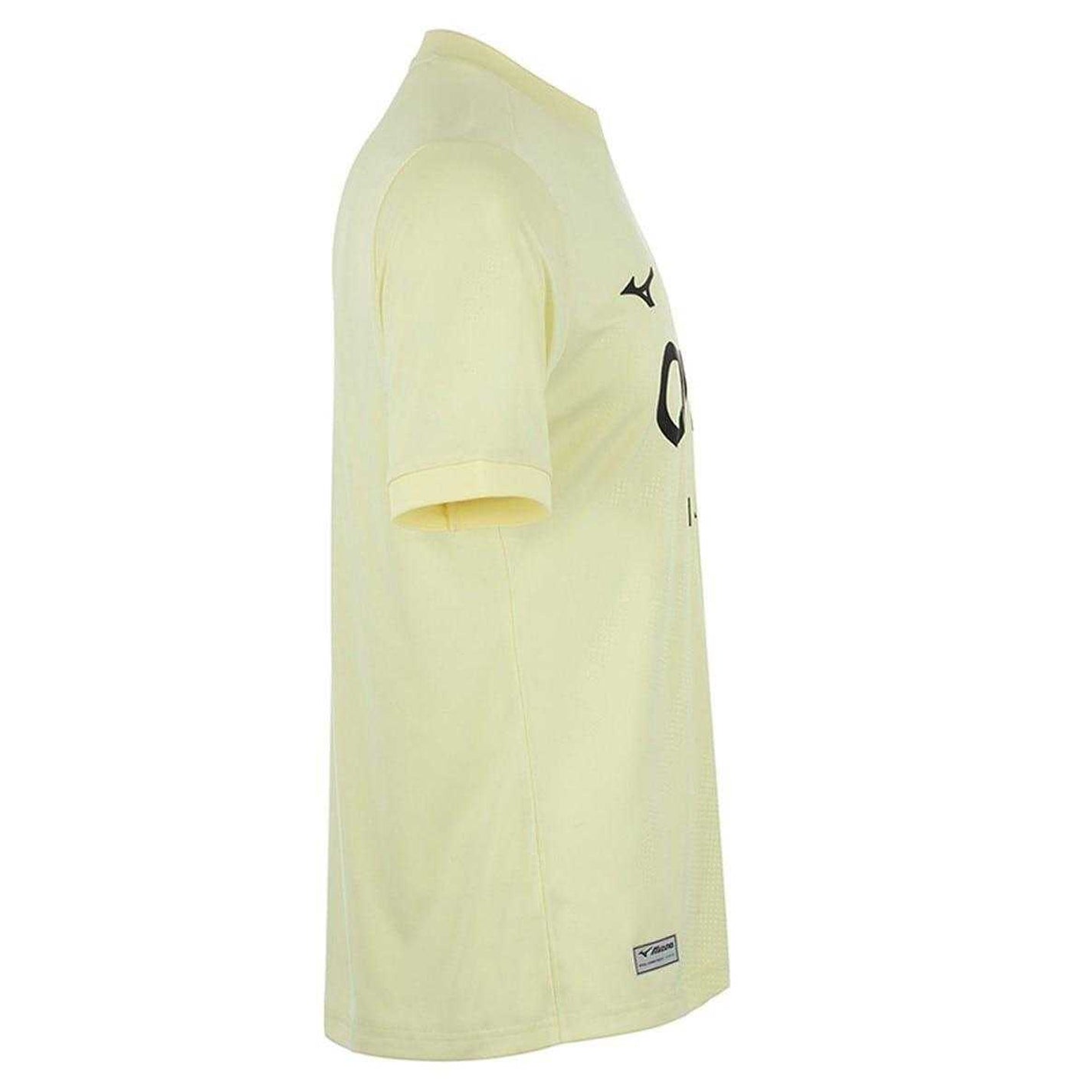 Yellow - Side - Mizuno Unisex Adult 25-26 AS Monaco Football Shirt