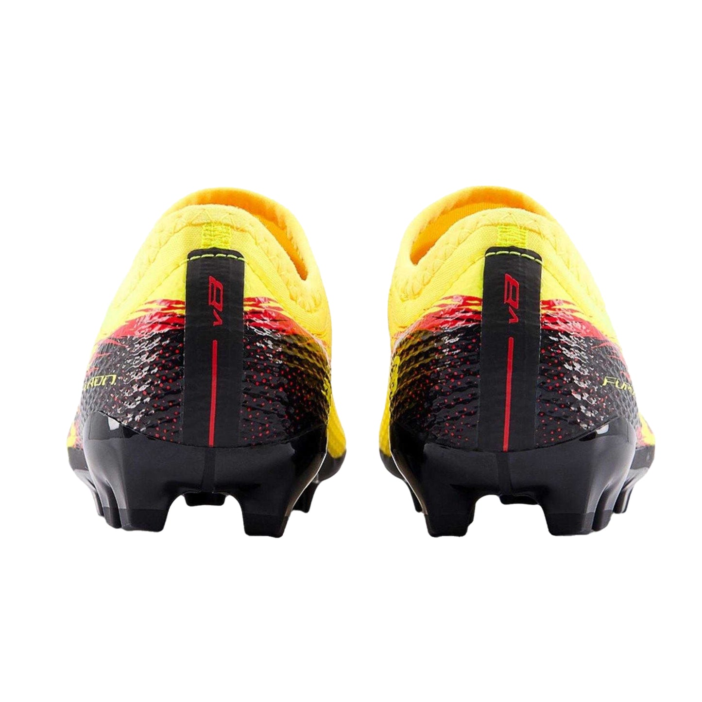 Yellow-Black - Back - New Balance Childrens-Kids Furon 3 Firm Ground Football Boots