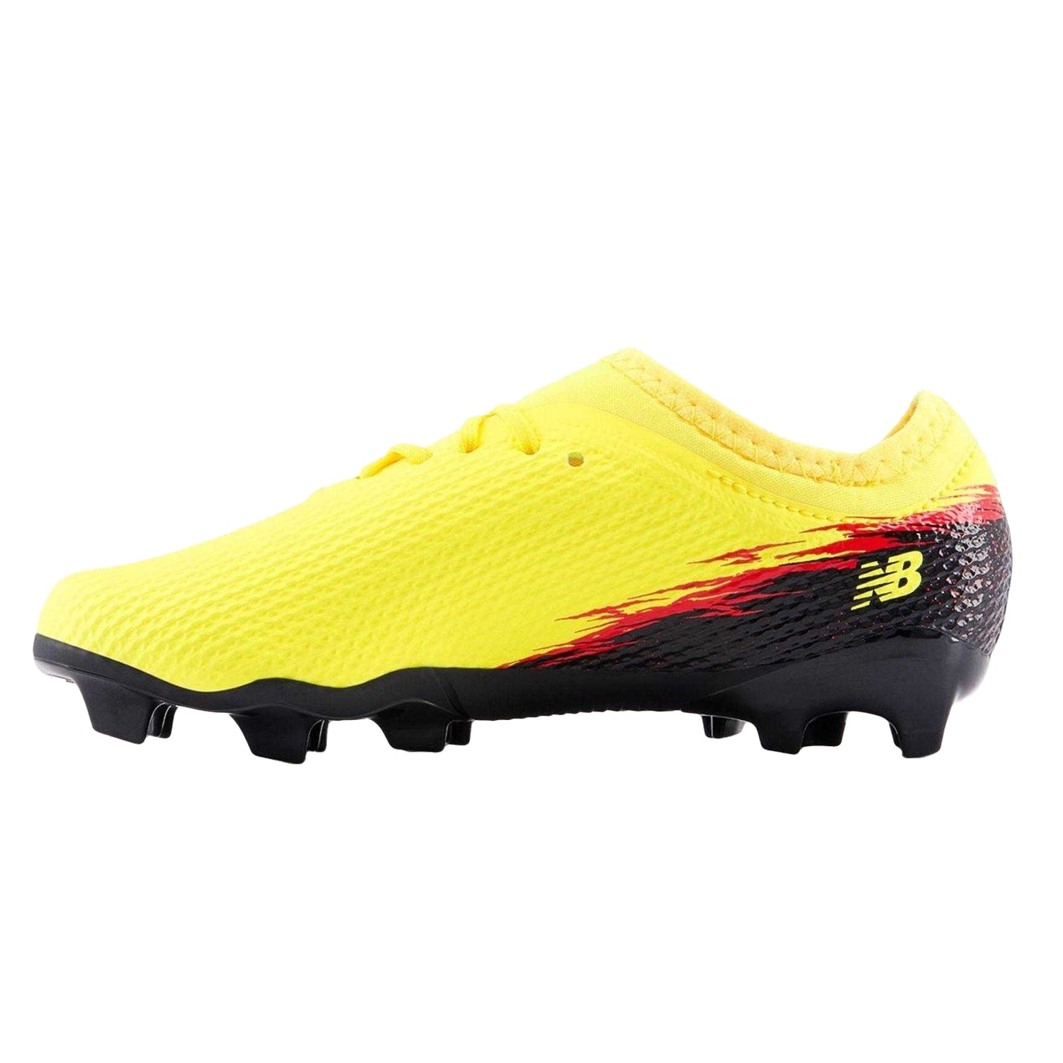 Yellow-Black - Side - New Balance Childrens-Kids Furon 3 Firm Ground Football Boots