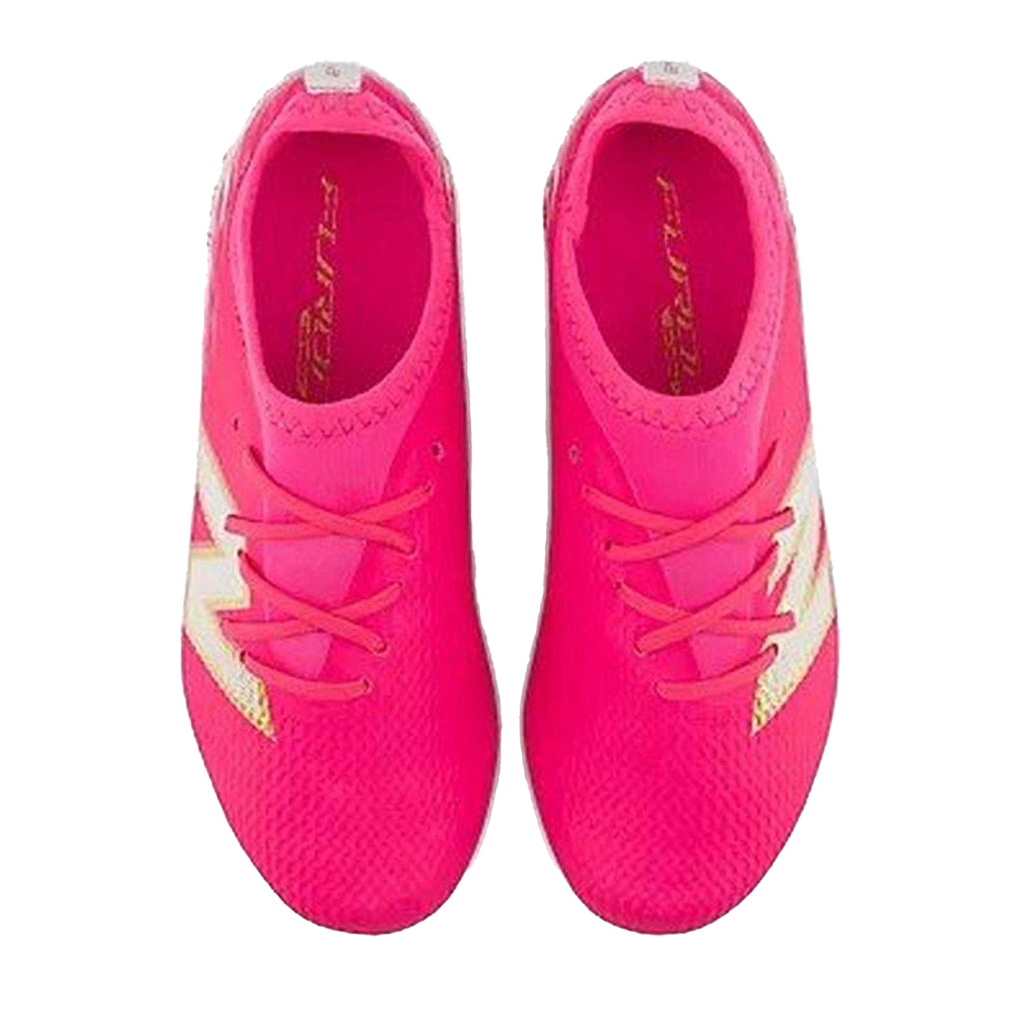 Pink-White - Lifestyle - New Balance Childrens-Kids Furon 3 Firm Ground Football Boots