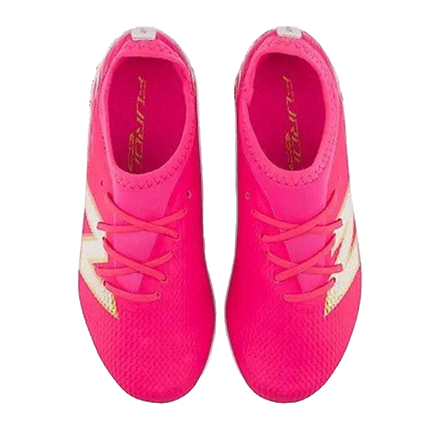 Pink-White - Lifestyle - New Balance Childrens-Kids Furon 3 Firm Ground Football Boots