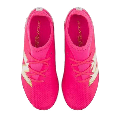 Pink-White - Lifestyle - New Balance Childrens-Kids Furon 3 Firm Ground Football Boots