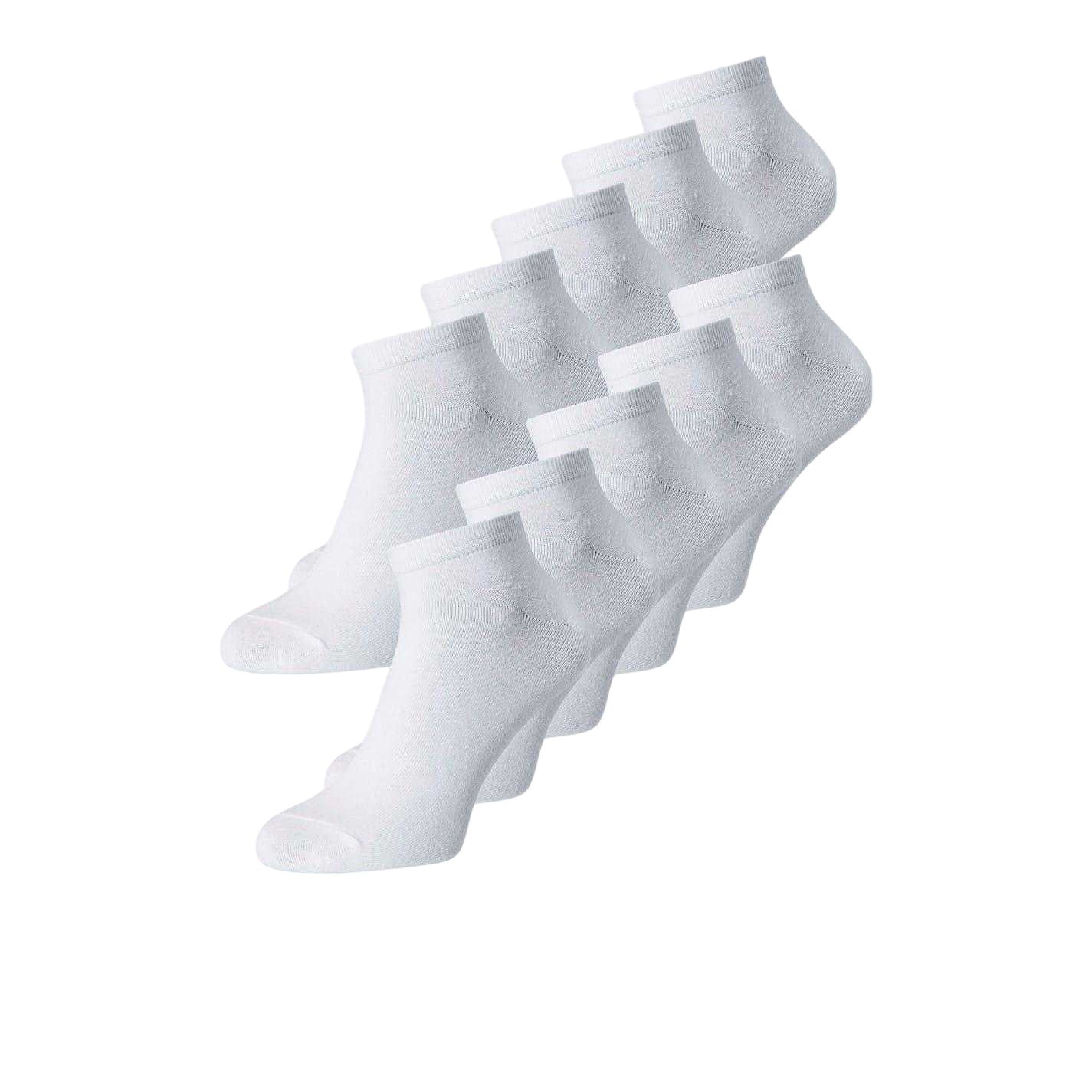 White - Front - Jack And Jones Mens Dongo Ankle Socks (Pack of 10)