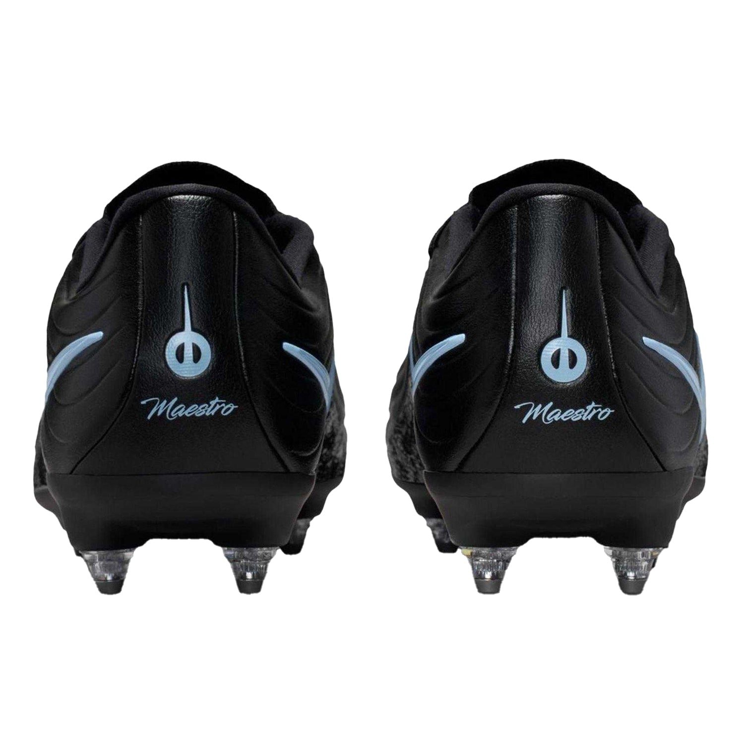 Black-Blue - Back - Nike Unisex Adult Tiempo Academy Soft Ground Football Boots