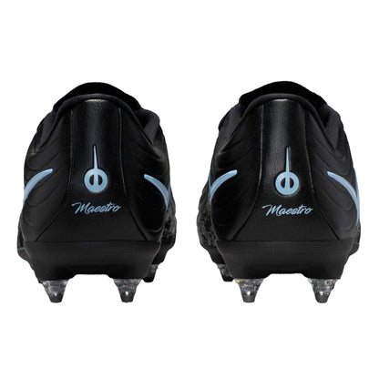 Black-Blue - Back - Nike Unisex Adult Tiempo Academy Soft Ground Football Boots