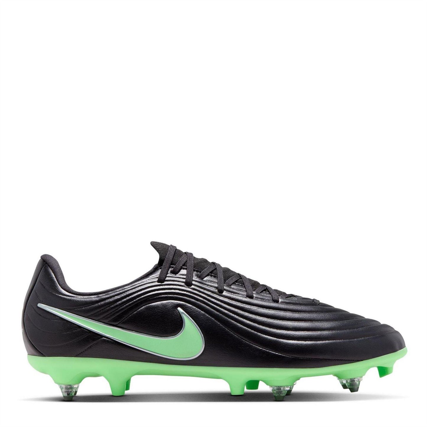 Black-Green - Front - Nike Unisex Adult Tiempo Academy Soft Ground Football Boots
