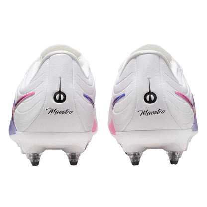 Blue-White-Pink - Back - Nike Unisex Adult Tiempo Academy Soft Ground Football Boots
