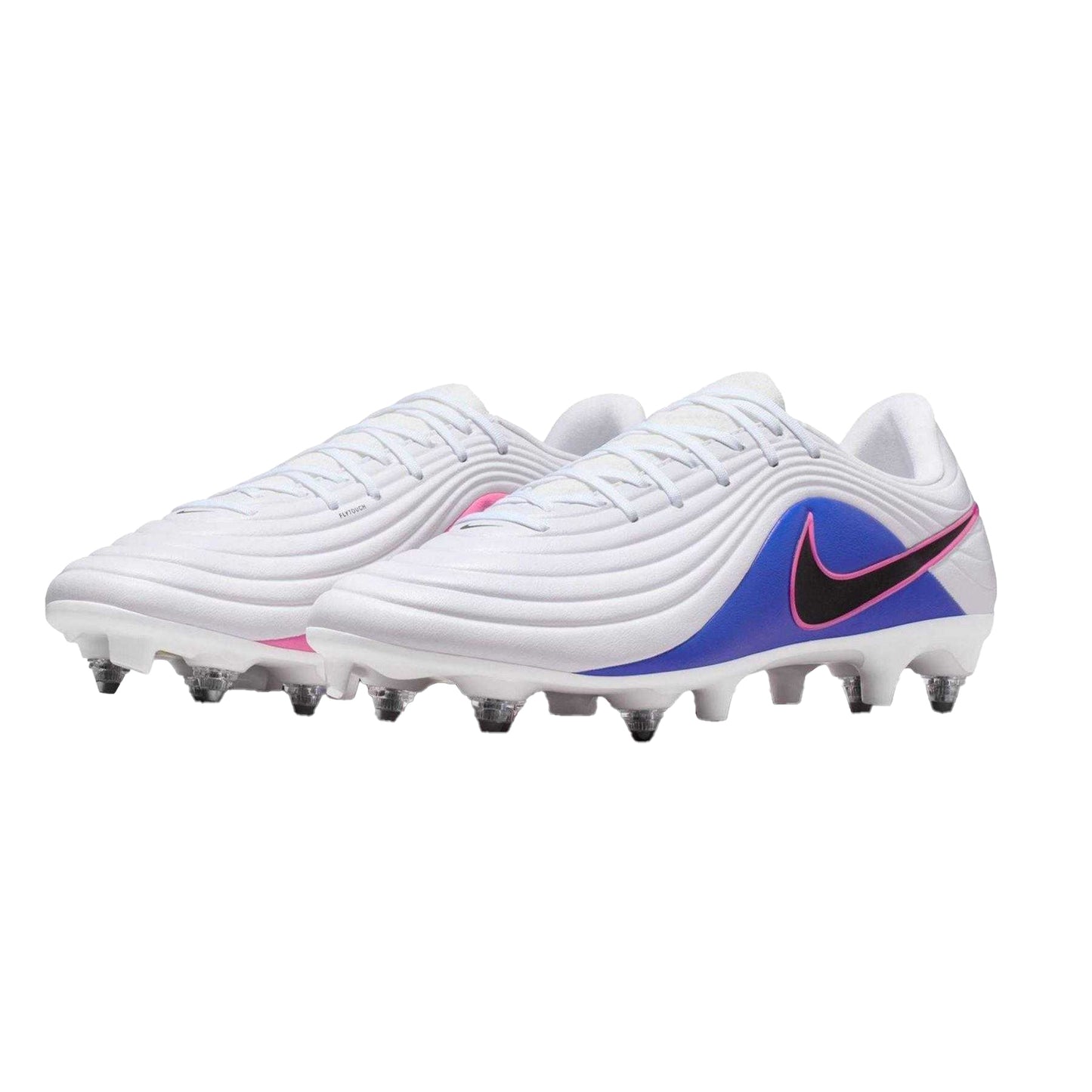 Blue-White-Pink - Pack Shot - Nike Unisex Adult Tiempo Academy Soft Ground Football Boots