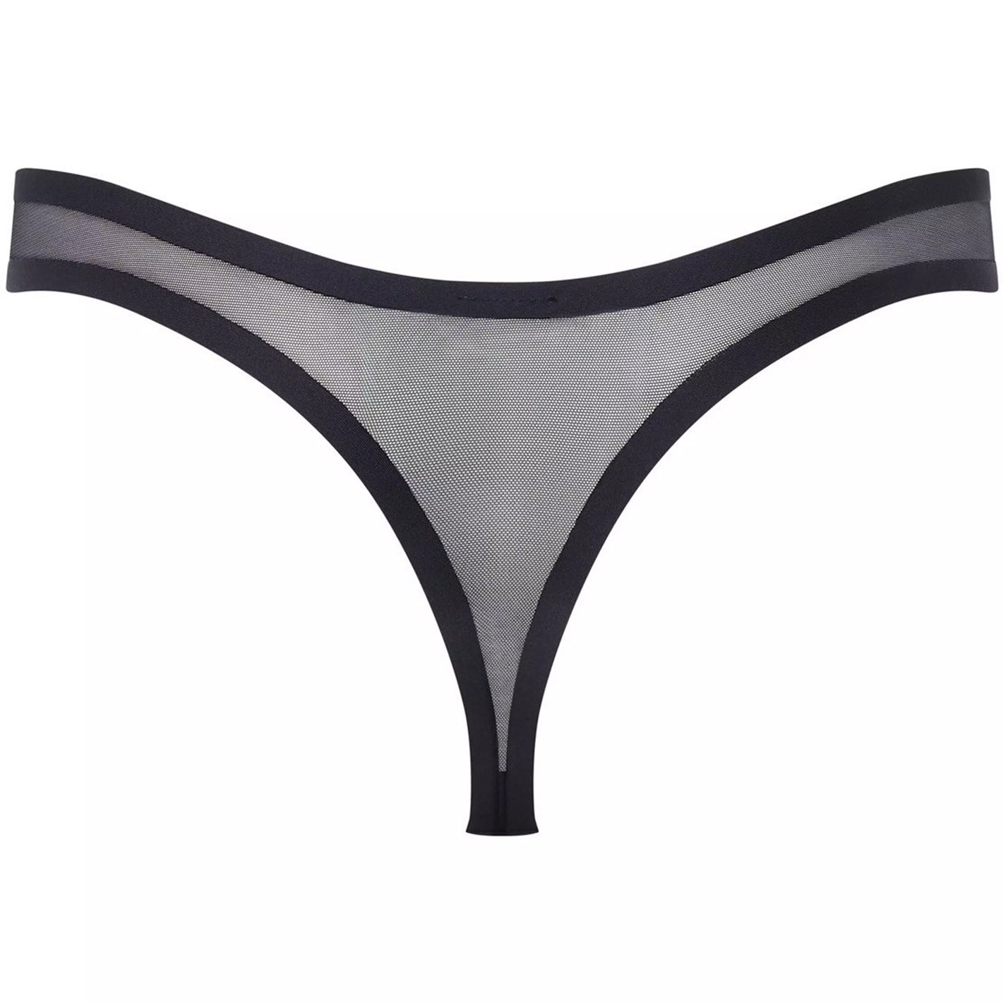 Black - Back - Bluebella Womens-Ladies Naomi Mesh Thong