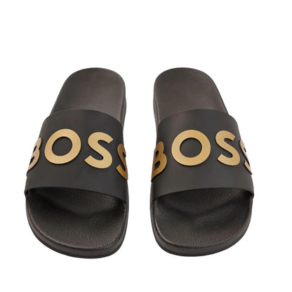 Black - Lifestyle - Boss Unisex Adult Bay Sliders