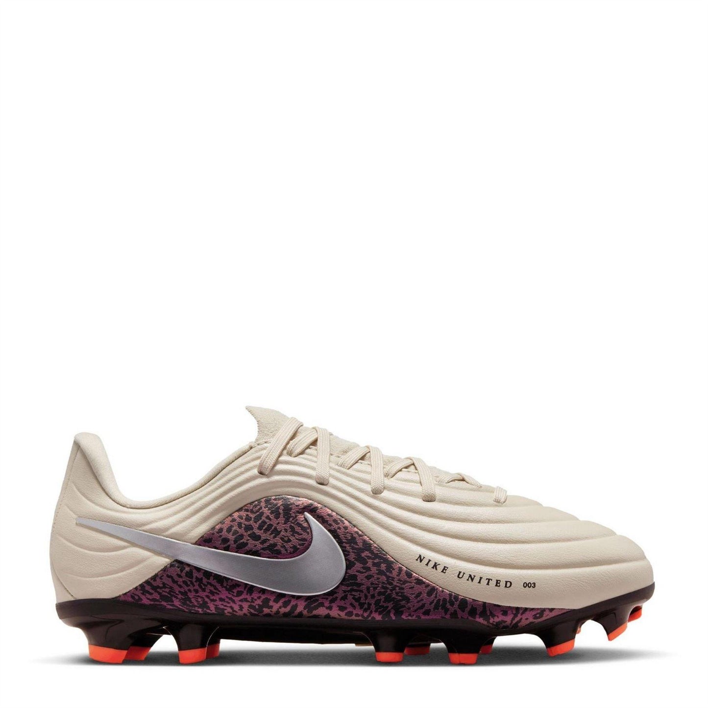 Burgundy-Digital Print - Front - Nike Childrens-Kids Tiempo Firm Ground Football Boots