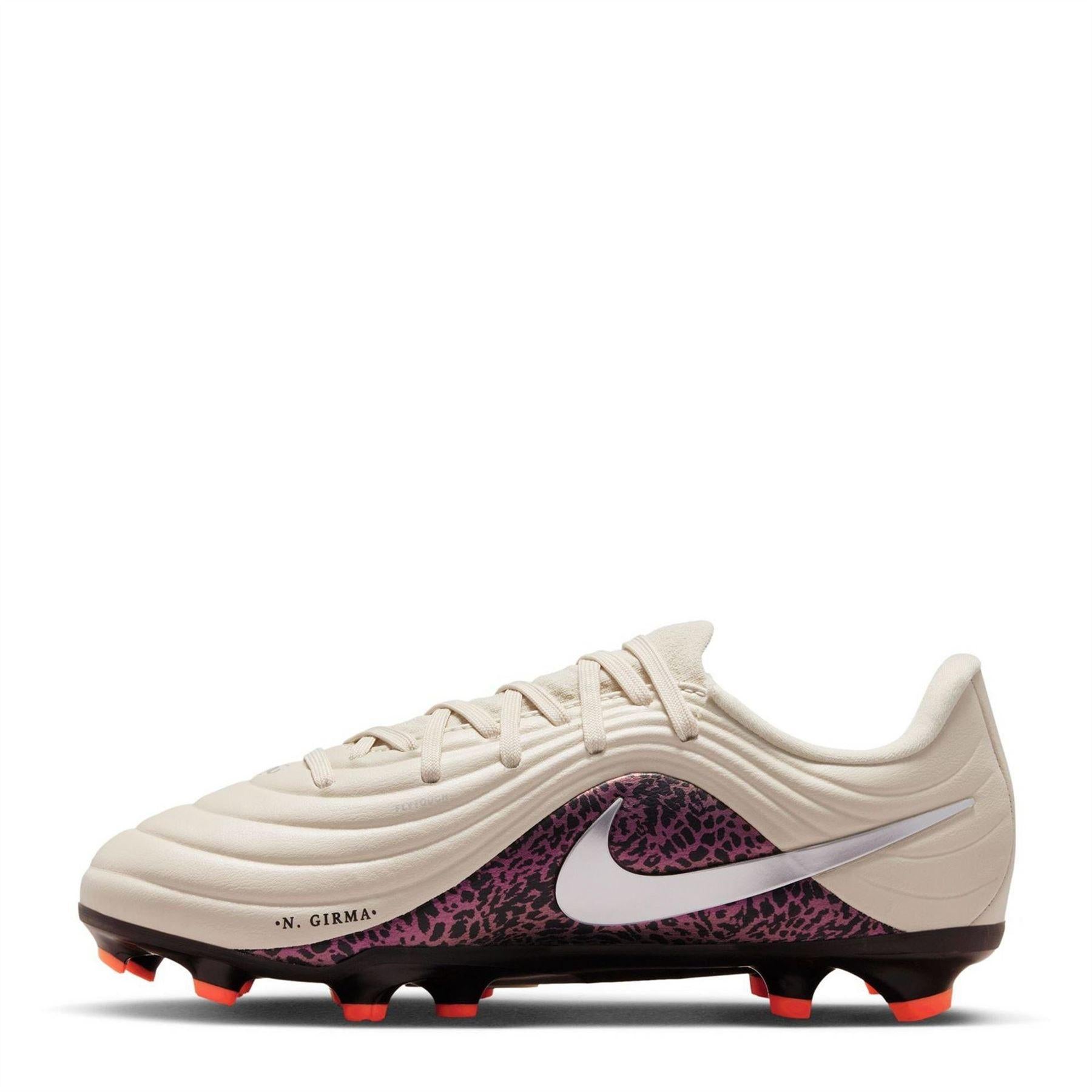 Burgundy-Digital Print - Back - Nike Childrens-Kids Tiempo Firm Ground Football Boots