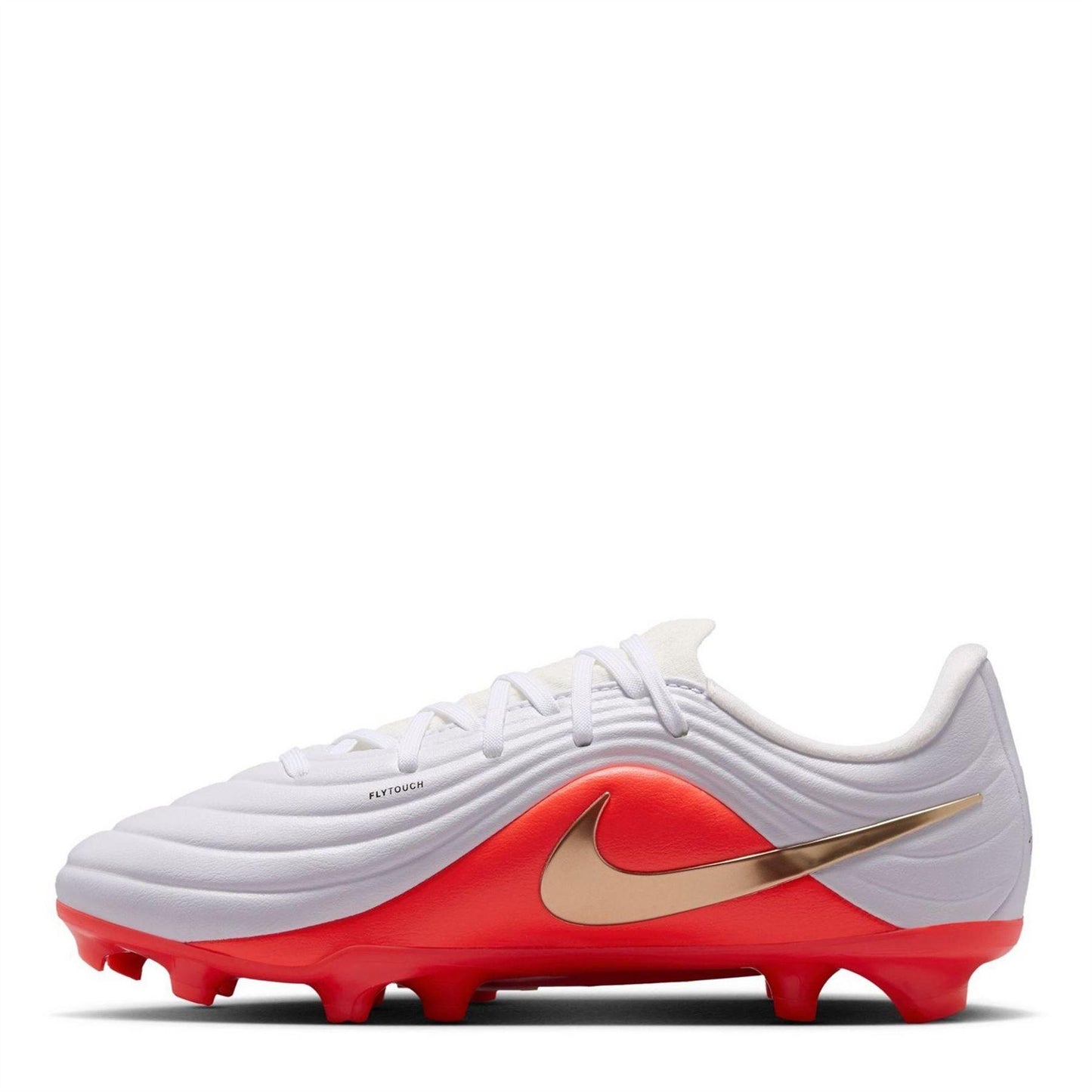 White-Red - Back - Nike Childrens-Kids Tiempo Firm Ground Football Boots