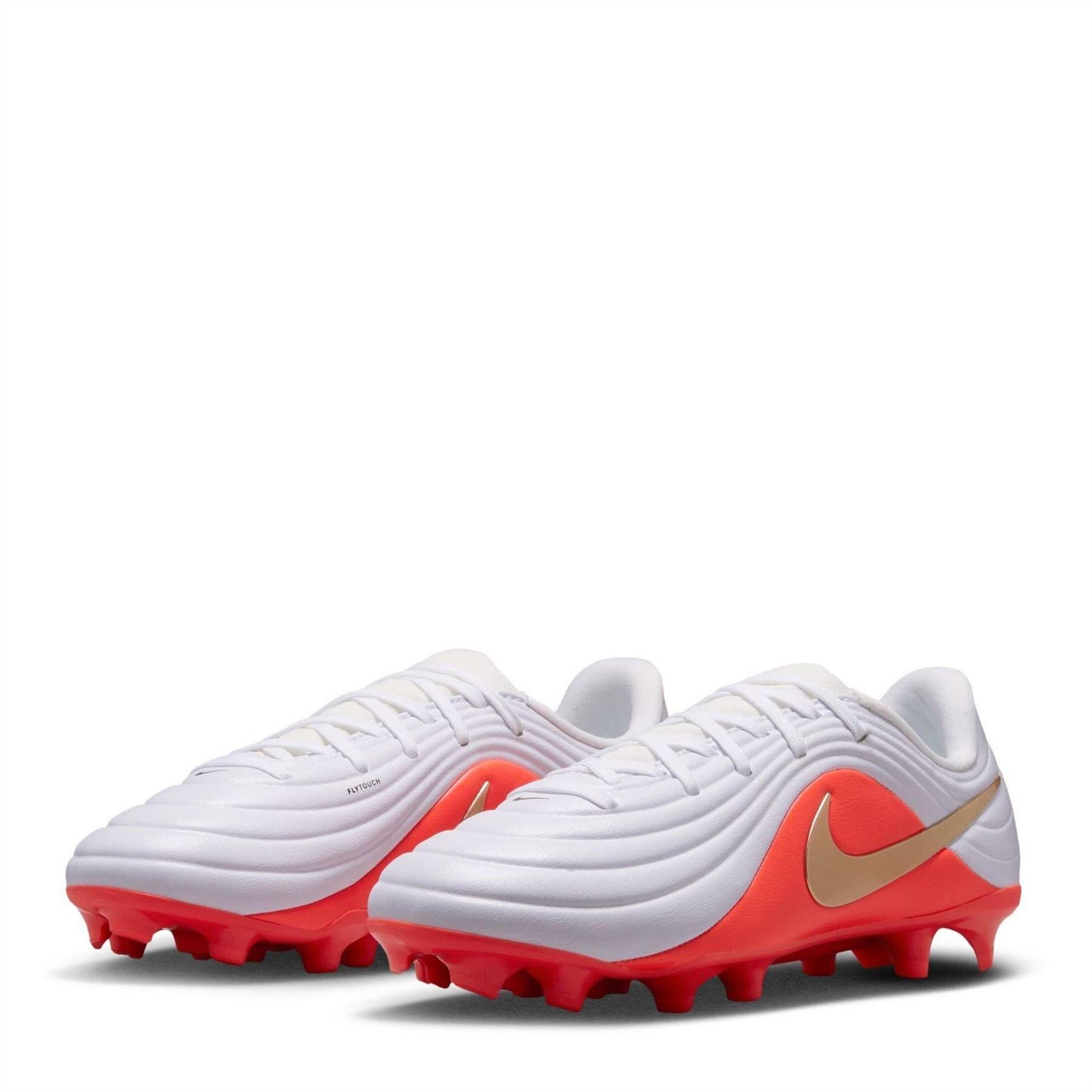White-Red - Lifestyle - Nike Childrens-Kids Tiempo Firm Ground Football Boots