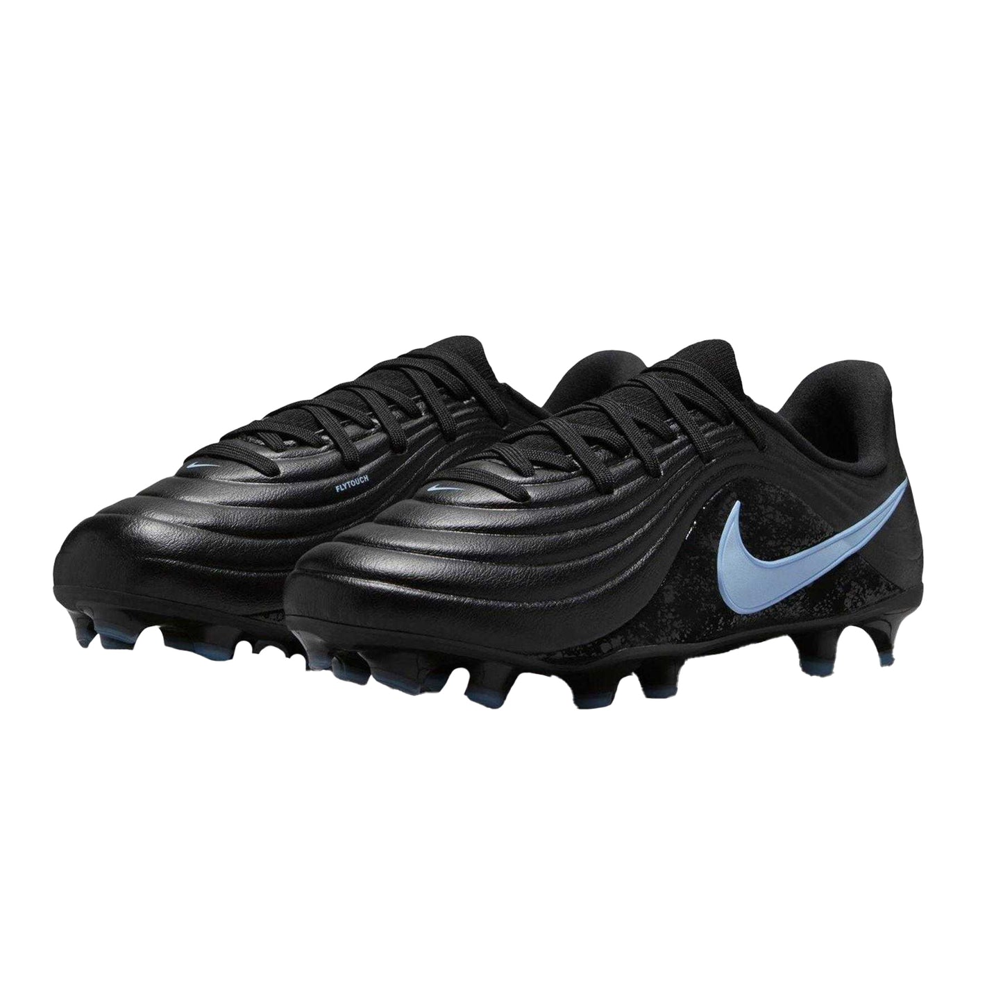 Black-Blue - Pack Shot - Nike Childrens-Kids Tiempo Firm Ground Football Boots