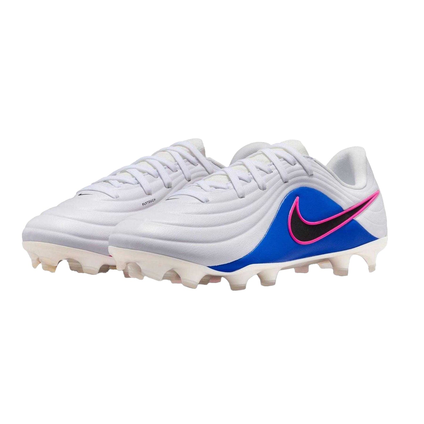 Blue-White-Pink - Pack Shot - Nike Childrens-Kids Tiempo Firm Ground Football Boots
