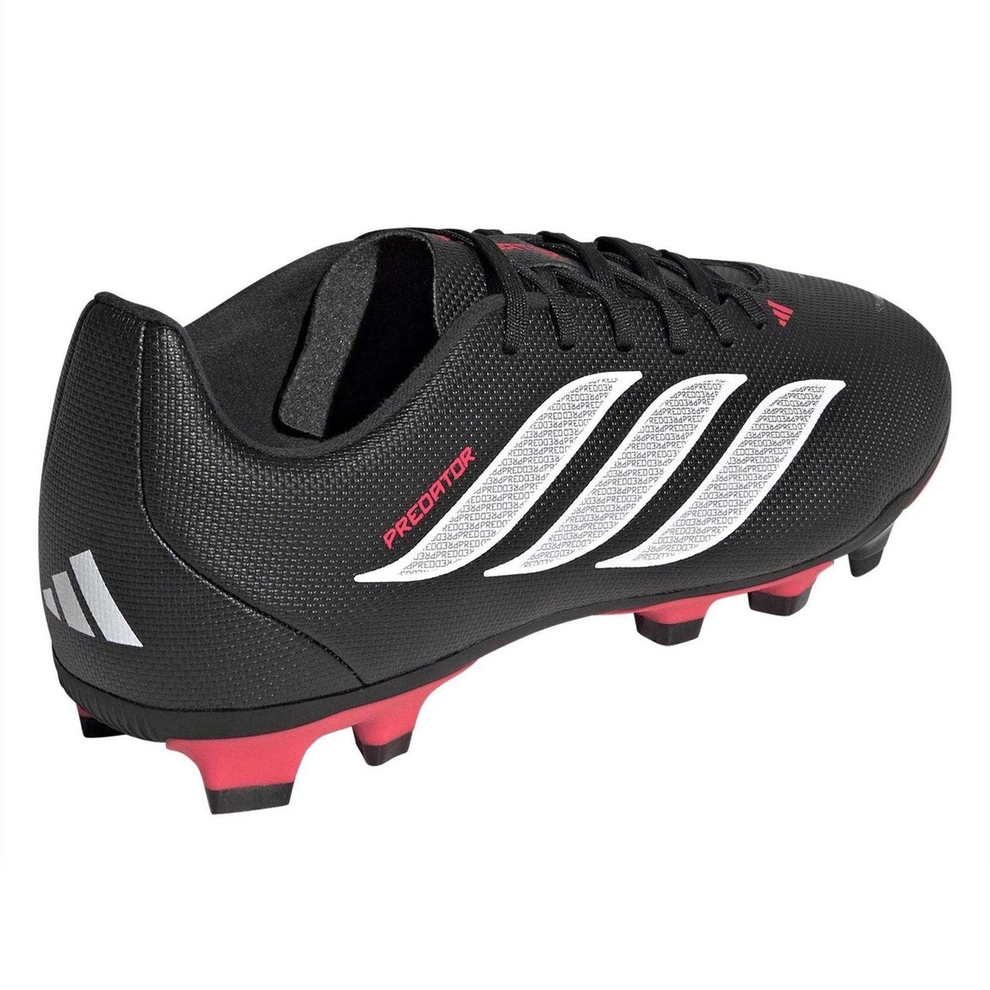 Black-Red - Back - Predator Boys Firm Ground Football Boots