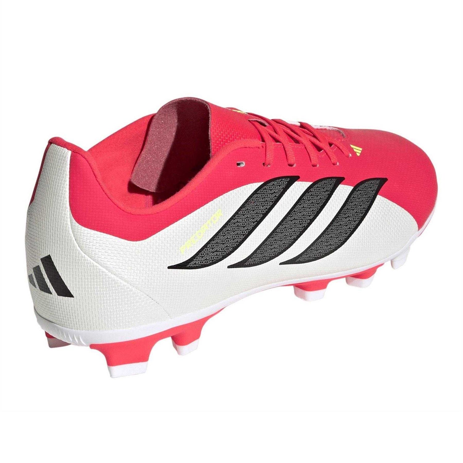 Red-White - Back - Predator Boys Firm Ground Football Boots