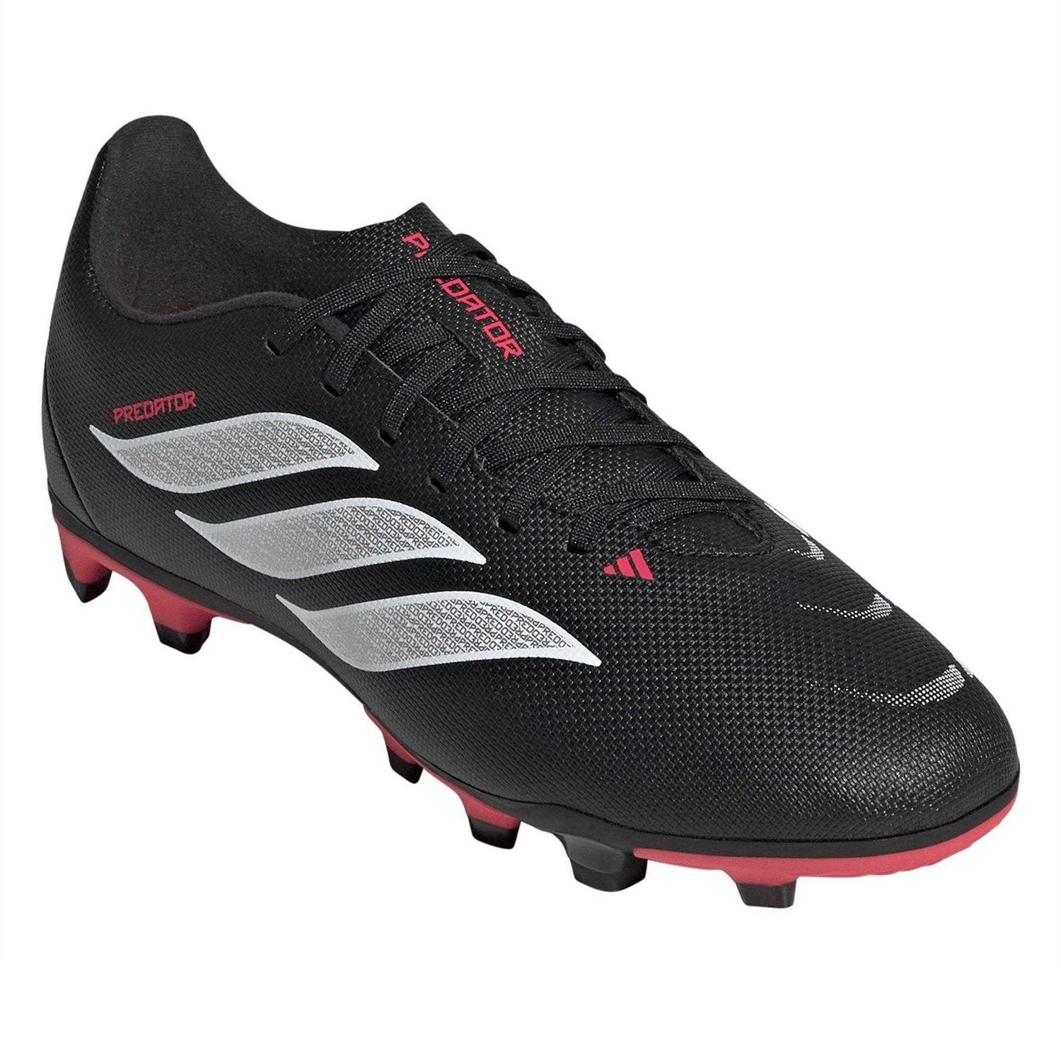Black-Red - Pack Shot - Predator Boys Firm Ground Football Boots