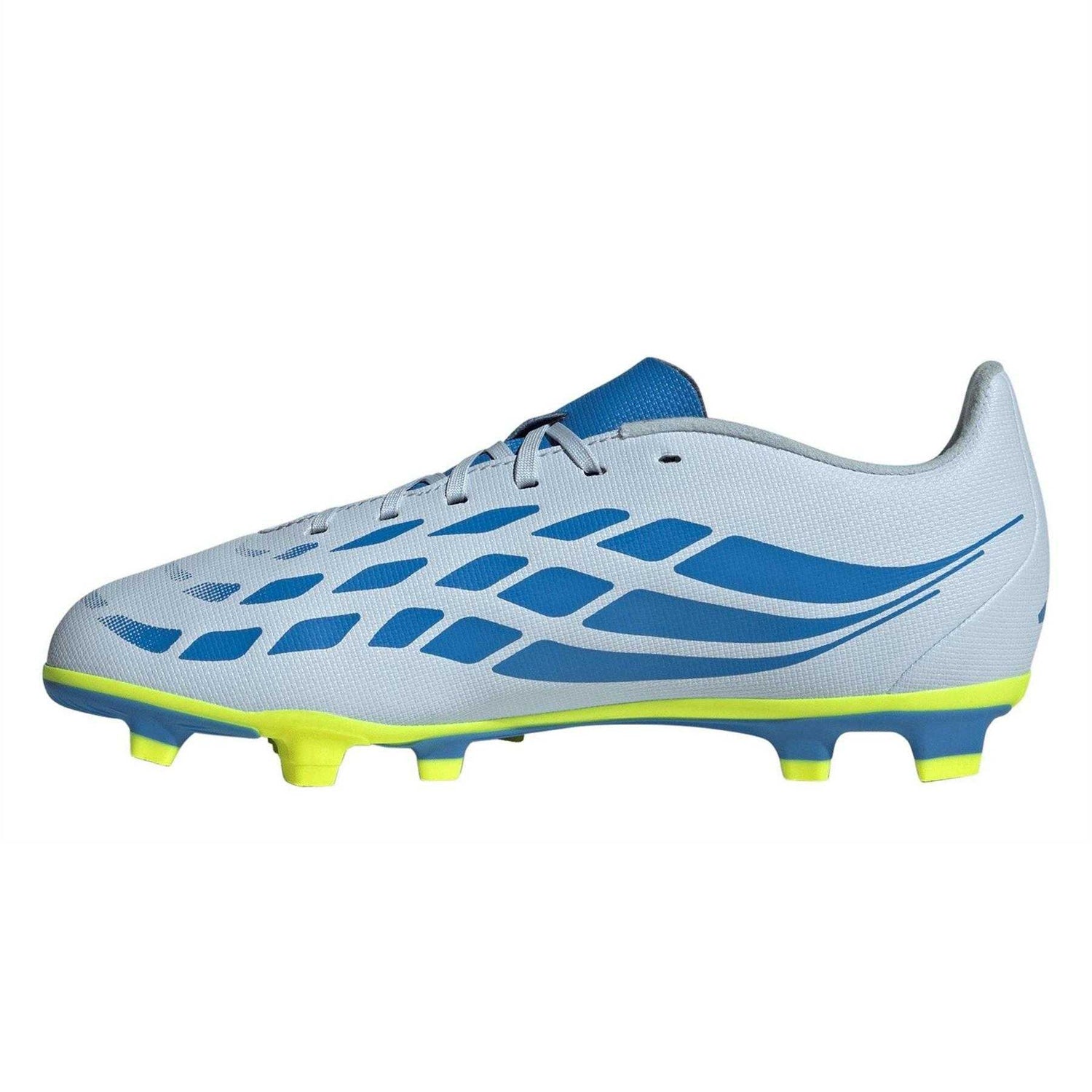 Blue-Yellow - Side - Predator Boys Firm Ground Football Boots