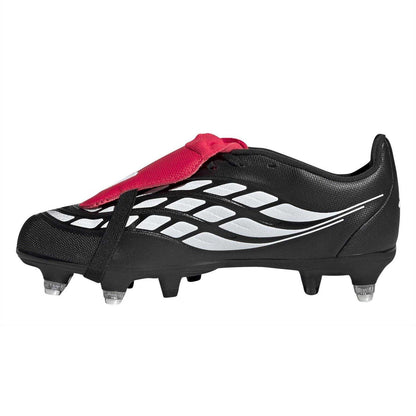 Black-Red - Side - Adidas Childrens-Kids Soft Ground Rugby Boots
