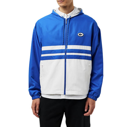 Blue-White - Side - Lacoste Mens Logo Track Top