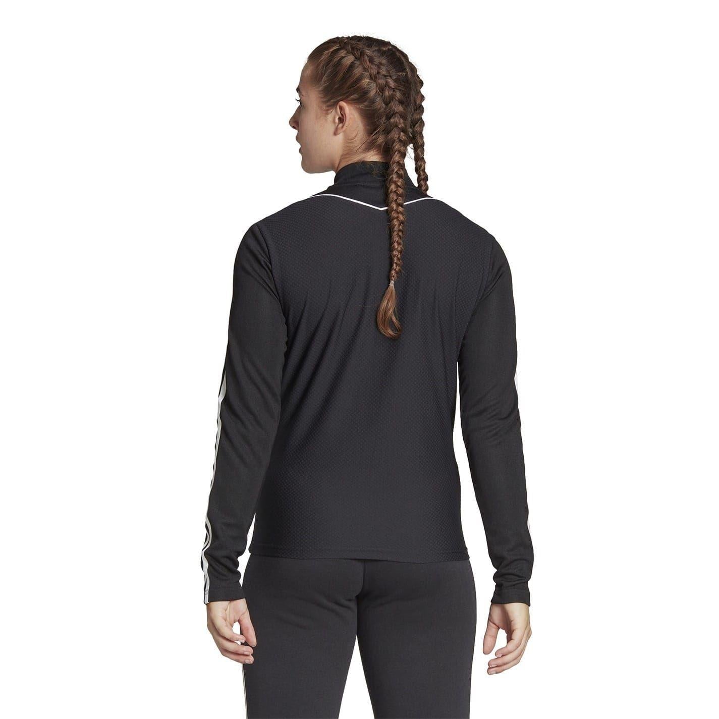 Black-White - Back - Adidas Womens-Ladies Tiro 23 League Sweat Jacket
