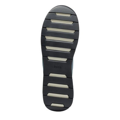 Green - Side - Boss Mens Titanium Suede Panel Running Trainers