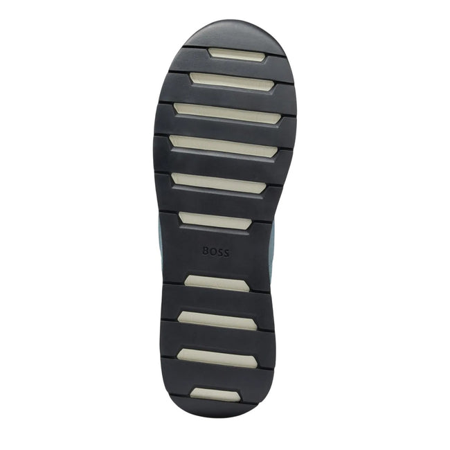 Green - Side - Boss Mens Titanium Suede Panel Running Trainers