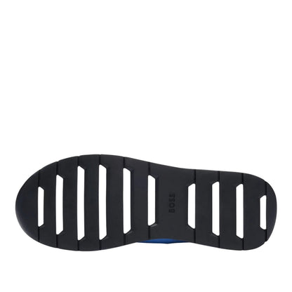 Light Blue - Back - Boss Mens Titanium Suede Panel Running Trainers