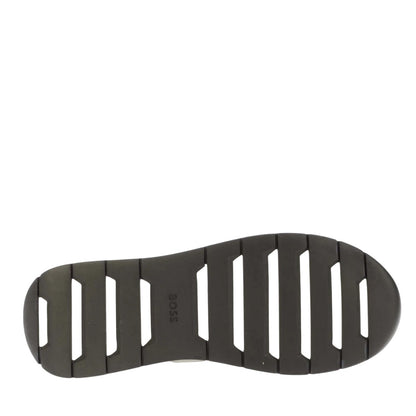 Olive Green - Side - Boss Mens Titanium Suede Panel Running Trainers