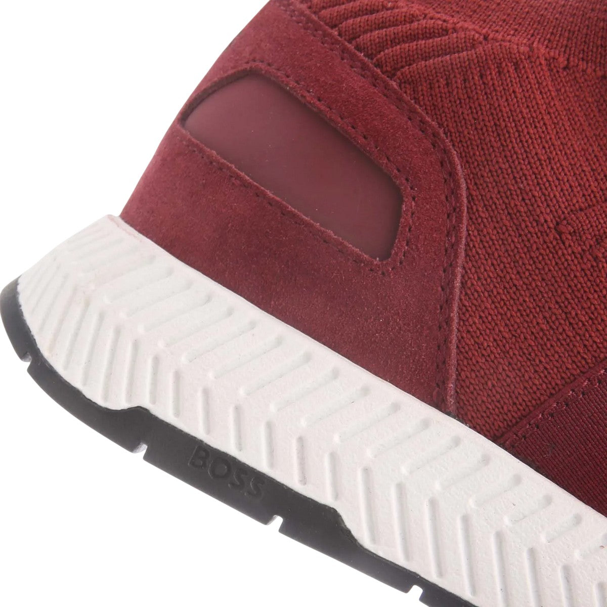 Red - Pack Shot - Boss Mens Titanium Suede Panel Running Trainers