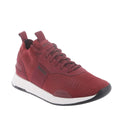 Red - Front - Boss Mens Titanium Suede Panel Running Trainers
