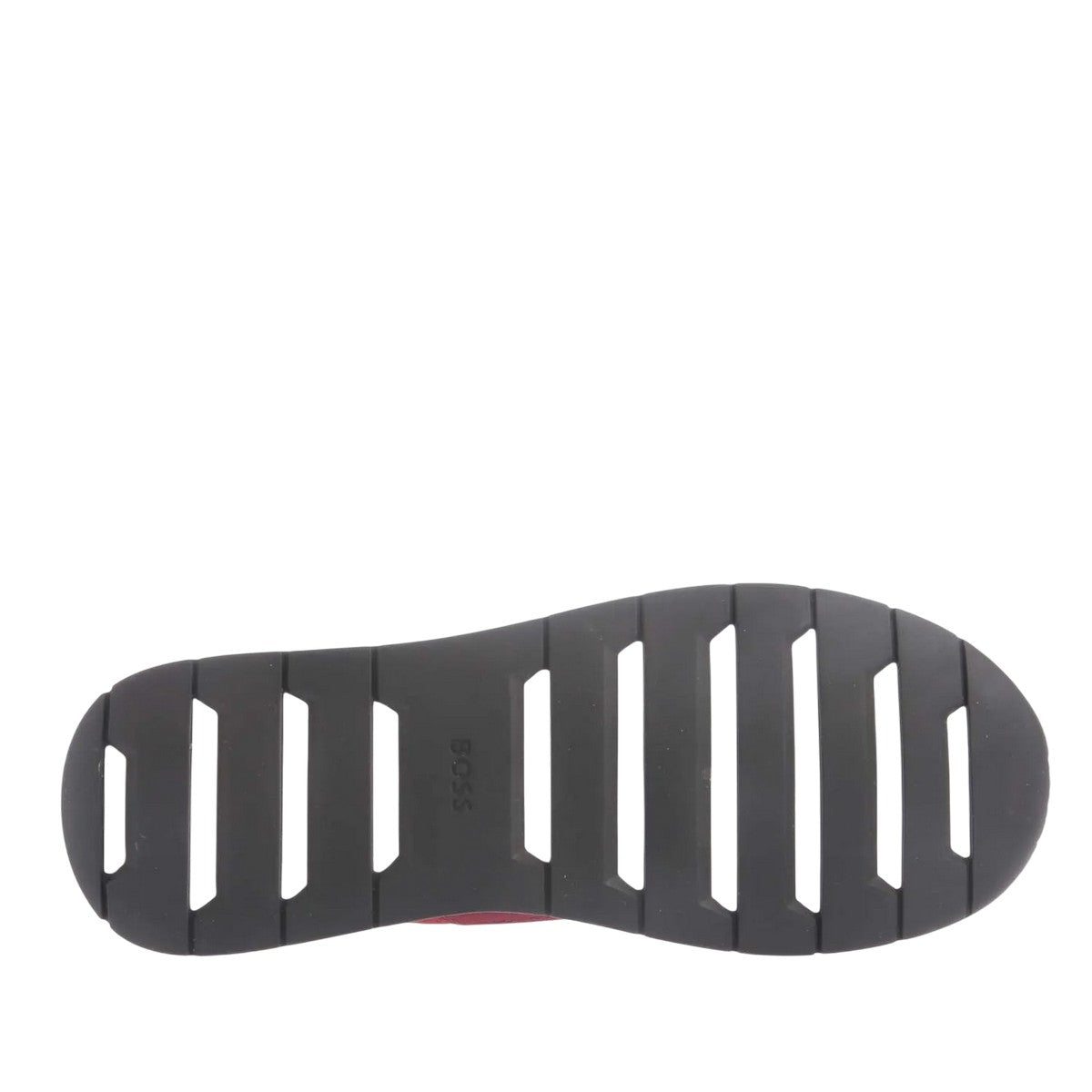 Red - Back - Boss Mens Titanium Suede Panel Running Trainers