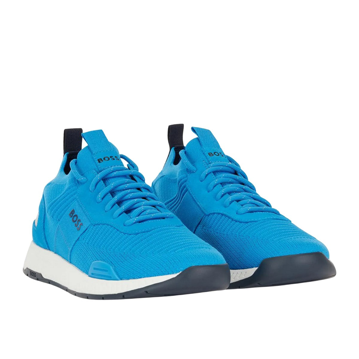 Cobalt Blue - Front - Boss Mens Titanium Suede Panel Running Trainers