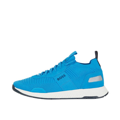 Cobalt Blue - Lifestyle - Boss Mens Titanium Suede Panel Running Trainers