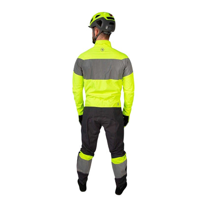 Bright Yellow - Lifestyle - Endura Mens Luminite Funnel Neck Tracksuit Set
