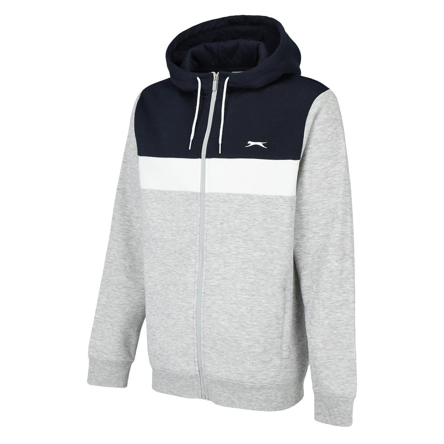 Grey Marl-Navy - Back - Slazenger Mens Tracksuit Set