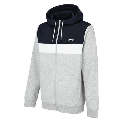 Grey Marl-Navy - Back - Slazenger Mens Tracksuit Set