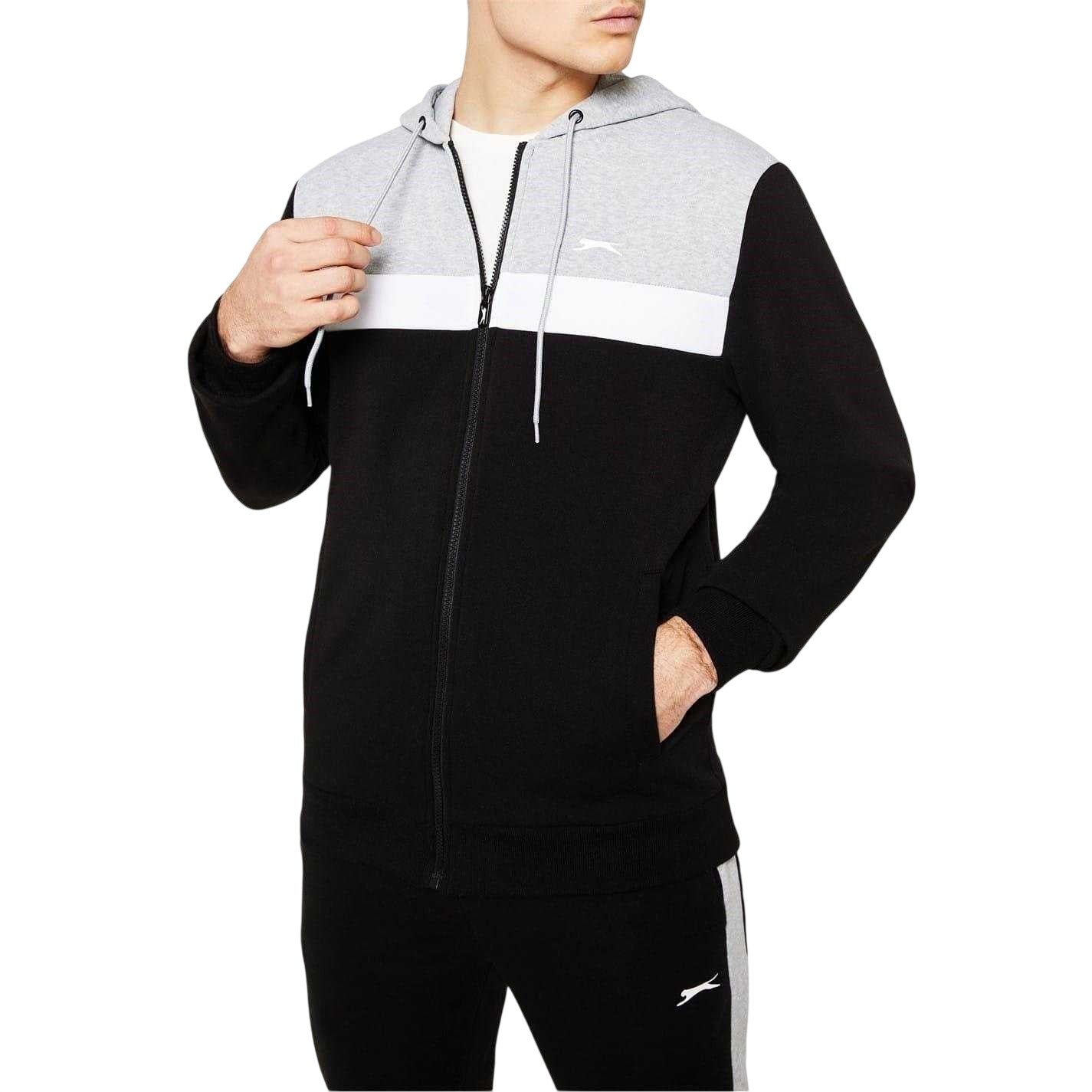 Black-Grey - Lifestyle - Slazenger Mens Tracksuit Set